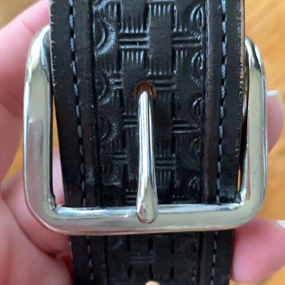 Men’s 36” black woven belt